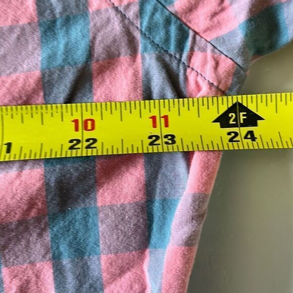 J. Crew Cotton Check Pink Grey Button Down Shirt Mens L - Picture 5 of 7